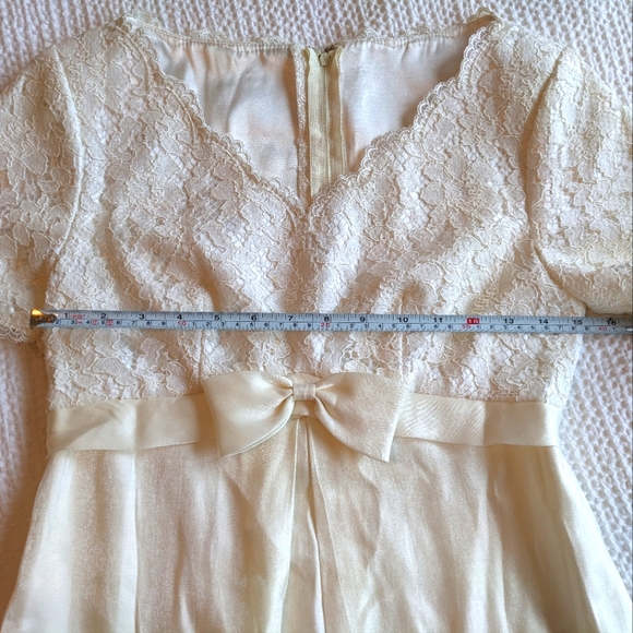 Vintage Ivory Dress, XS/S - Picture 8 of 10